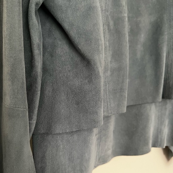 WHBM Blue Suede Jacket - Picture 6 of 7